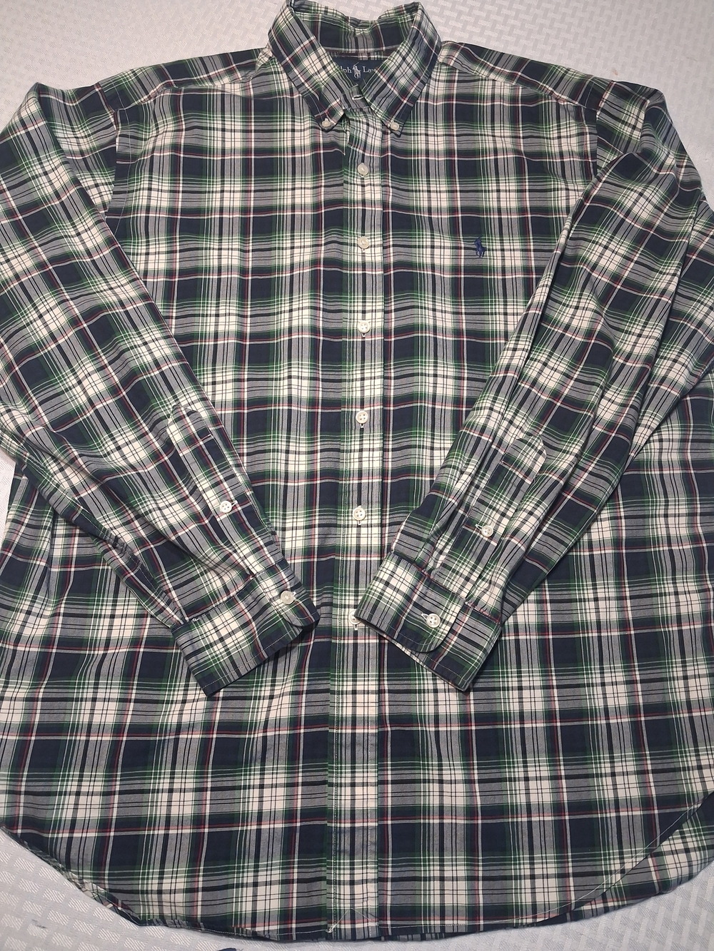 Polo by Ralph Lauren Green & Navy Plaid Button-Down Shirt